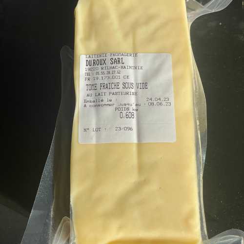 Tome fraîche de l'aubrac - 550 / 650 g