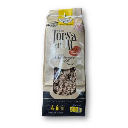 Pâtes sèches artisanales semi complète "Les torsa d'or" - 500 g