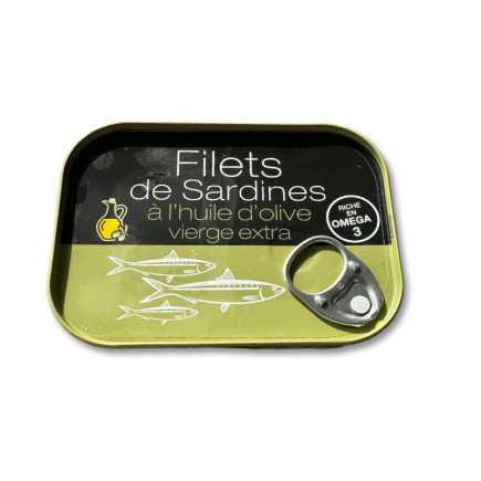 Filets de sardines à l'huile d'olive vierge extra - 100 g