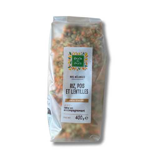 Riz, pois et lentilles - 400 g