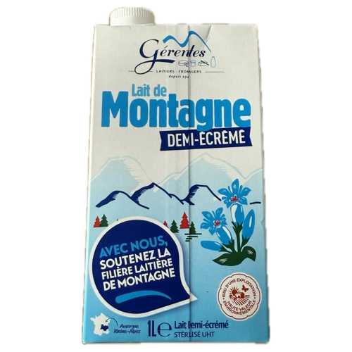 Lait de montagne demi-écrémé stérilisé u.h.t - 1 litre