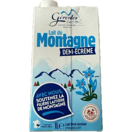 Lait de montagne demi-écrémé stérilisé u.h.t - 1 litre