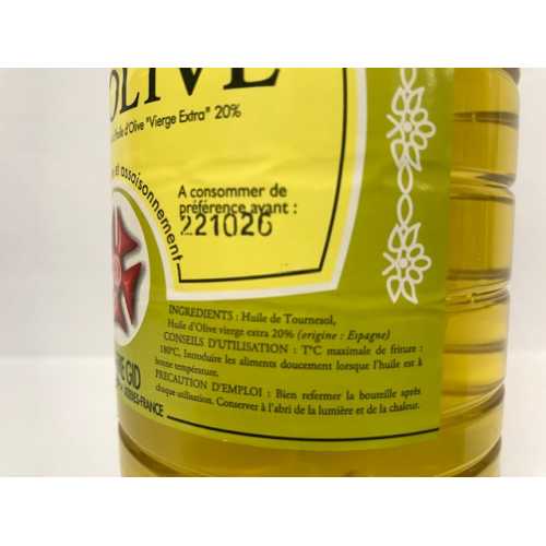 Huile Mélange Tournesol 80% Olive 20% - 1L