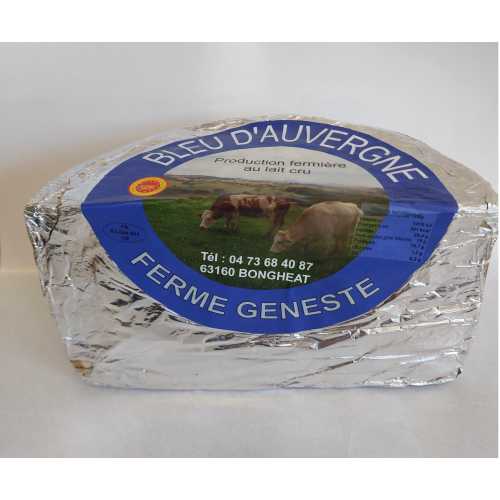 Bleu d'Auvergne lait cru  AOP  - 500 g