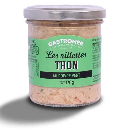Vente Rillettes de Thon au poivre vert - 170 g - Achat en ligne et livraison à domicile